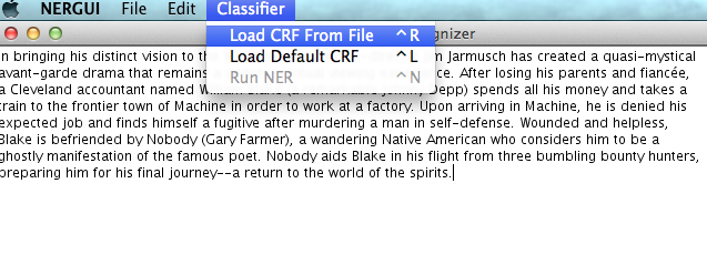 Loading a classifier from a file