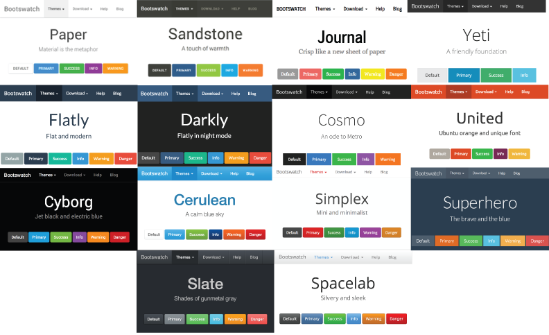 Bootstrap example themes